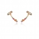 Brinco Ear Cuff com Piercing Fake e Zircônias Colorida Banhado em Ouro 18k - Dourado