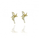 Brinco Fé com Zircônias Banhado em Ouro 18k - Dourado