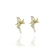 Brinco Fé com Zircônias Banhado em Ouro 18k - Dourado