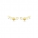 Brinco Ear Cuff Mini Corações Vazados Banhado em Ouro 18k - Dourado