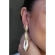 Brinco Grande de Folhas Sobrepostas Banhado em Ouro 18k - Dourado