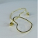 Brinco Médio com Coração Vazado Horizontal Banhado em Ouro 18k - Dourado