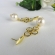 Brinco Grande de Fio com Circulo Dourado e Pérola Banhado em Ouro 18k - Dourado