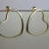 Brinco Médio com Coração Vazado Horizontal Banhado em Ouro 18k - Dourado